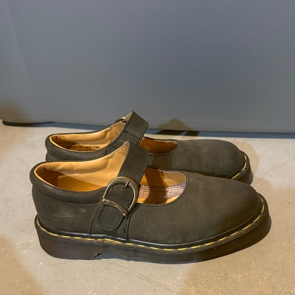 Vintage 90s Dr. Martens Gray Blue 8141 Single Strap Mary Jane UK 4 US 6 England - Picture 2 of 10